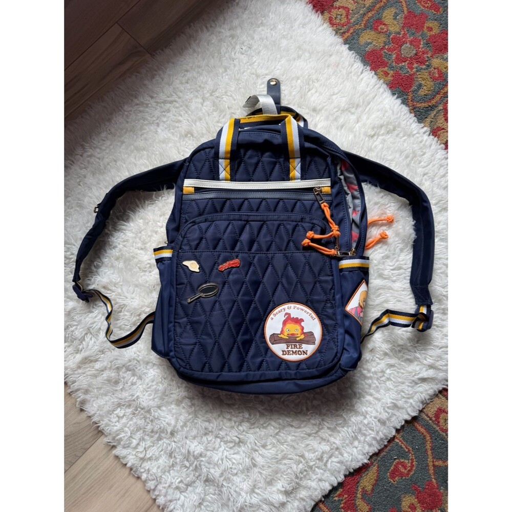 Studio Ghibli Howl's Moving Castle Calcifer Quilted Backpack BoxLunch
